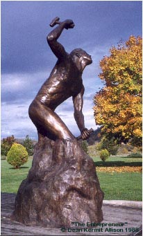 The Entrepreneur, a monument sculpture in bronze by sculptor Dean Kermit Allison